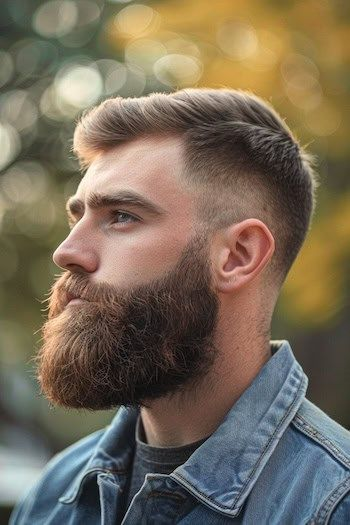 30 Modern Crew Cut Haircuts For Men 11 Crew Cut with Beard