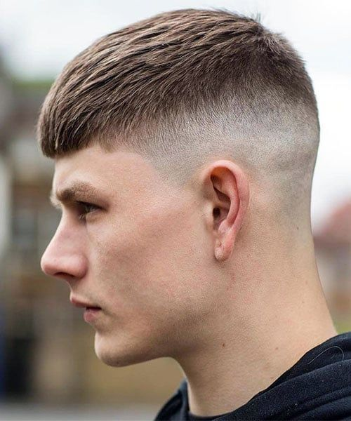 30 Modern Crew Cut Haircuts For Men 19 Textured Fringe Crew Cut
