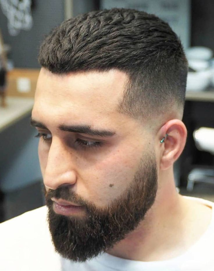 30 Modern Crew Cut Haircuts For Men 22 Crew Cut with Taper Fade and Beard