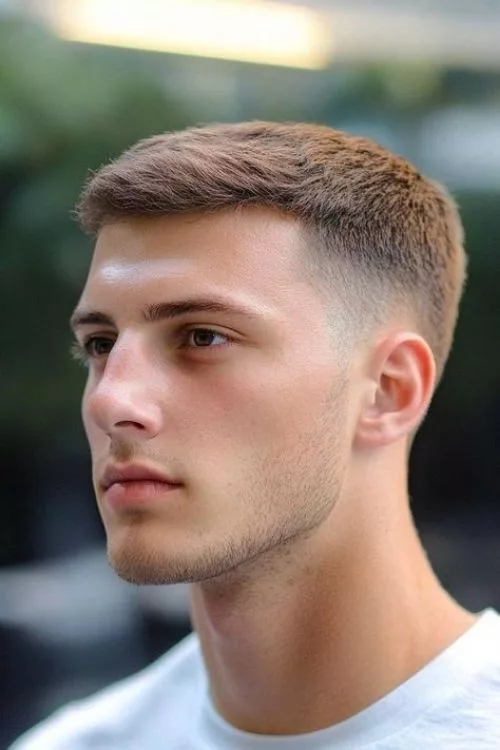 30 Modern Crew Cut Haircuts For Men 6 Tapered Crew Cut