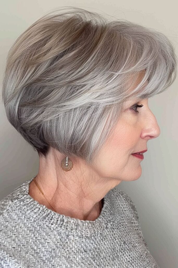 15+ Gray Hairstyles for Older Women | Chic & Timeless Ideas 12 p 10 15