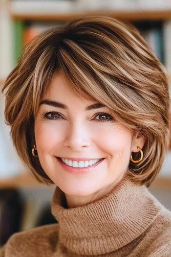 15+ Feathered Bob Hairstyles That Add Volume, Style & Elegance 12 p 10 48
