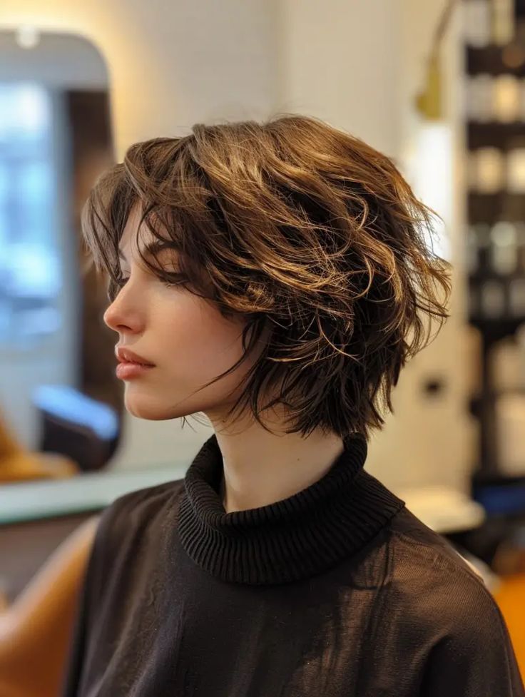 15+ Short Winter Hairstyles That Are Cute, Cozy & Chic 8 p 6 36