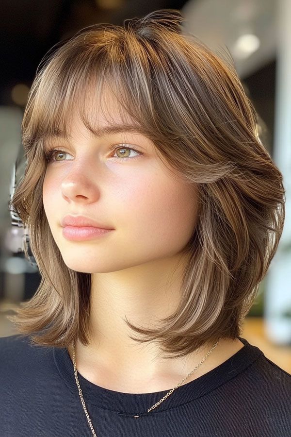 15+ Feathered Bob Hairstyles That Add Volume, Style & Elegance 8 p 6 47