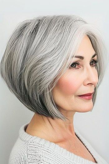15+ Gray Hairstyles for Older Women | Chic & Timeless Ideas 9 p 7 14