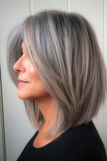 15+ Gray Hairstyles for Older Women | Chic & Timeless Ideas 10 p 8 13